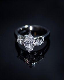 Marquise Pear Diamond Trilogy Ring