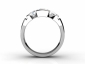 White gold diamond rings MW54 through finger view