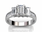 Trilogy rings with multi diamonds MW60 raised view