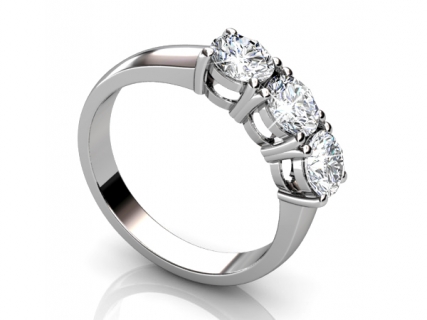 Diamond Trilogy Rings MPA59 profile view