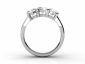Diamond Trilogy Rings MPA59 through finger view 