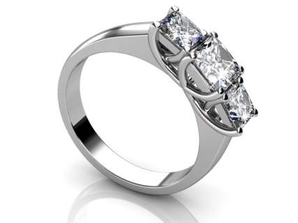 princess cut diamond trilogy rings MP62 profile image