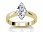 Gold marquise Diamond solitaire rings SYF05 raised view 