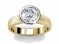Gold engagement ring SYR16 rub-over setting image view