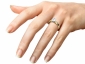gold solitaire rings SYR25 on finger view