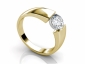 yellow gold tenison set diamond rings SYR26 profile view