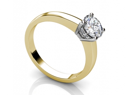 4 claw diamond rings SYR64 profile view 