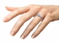 Engagement ring SPAR12 on finger view