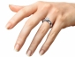 split shank ring diamond SPAR67 on finger view 