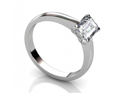 platinum emerald engagement rings SPF07 profile view 
