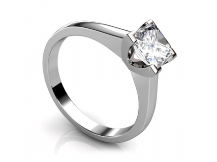 princess diamond ring SPP32 profile view
