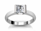 solitaire ring platinum princess SPP33 raised view 