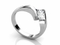 twist band princess cut ring SPP35 image one