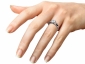 Spit shank ring SPR15 Platinum on finger 