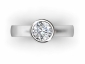 Rub-over setting engagement ring SPR16  birds eye view