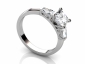 Platinum SAPA49 Tilogy Ring Profile View 